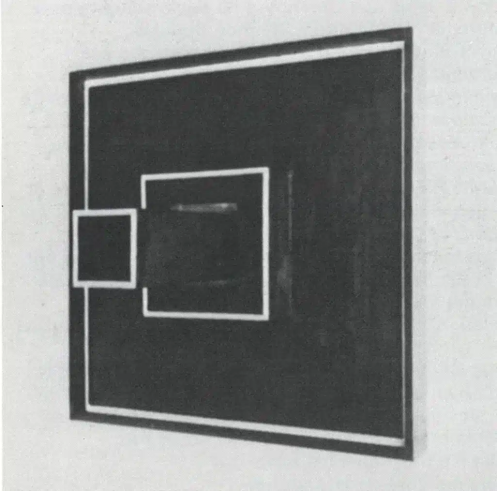 Sol Le Witt,
Wall Structure, black,
1962, huile sur toile et bois peint,
99 x 99 x 59,7 cm.