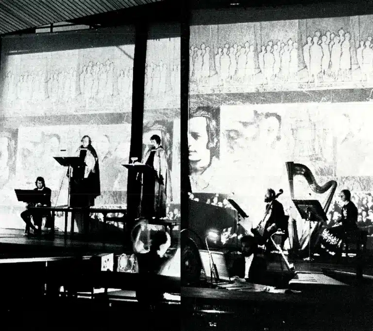 Die Erprobung des Petrus Hebraïcus Berlin, Akademie der Künste, 1974, Photo Eckard Joite