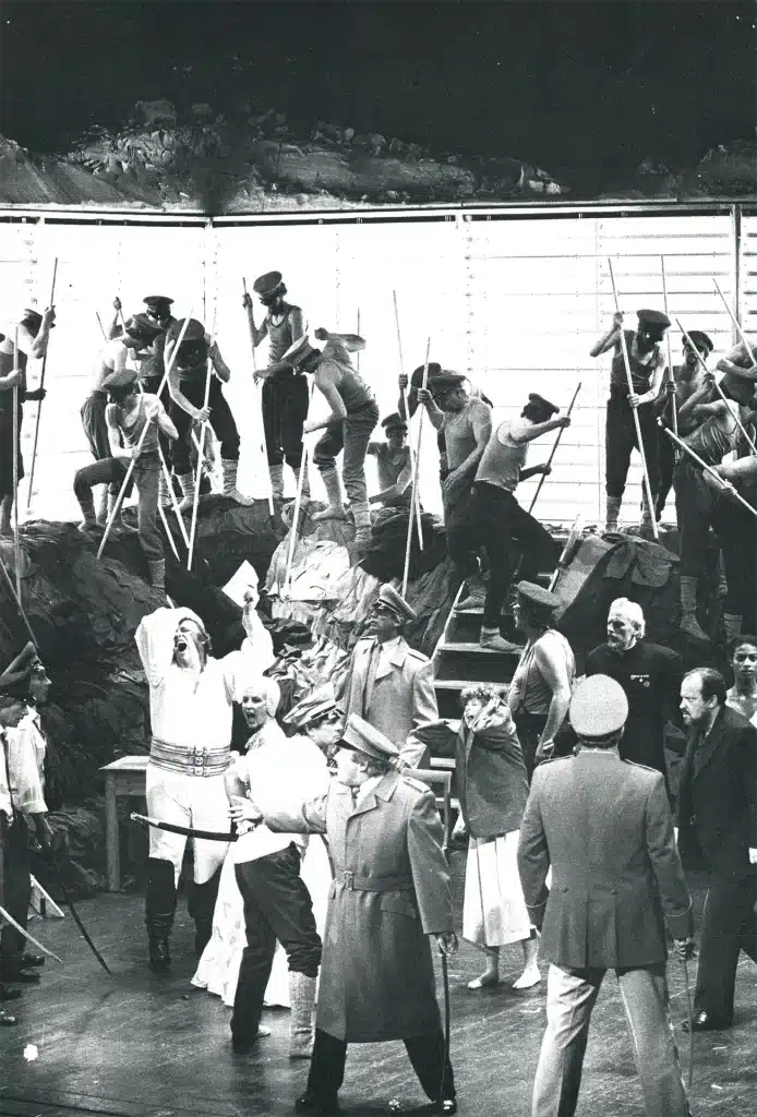 Die Soldaten de Zimmermann, Opéra de Franckfort, 1982, Présenté au Théâtre Royal de la Monnaie, Bruxelles, 1983