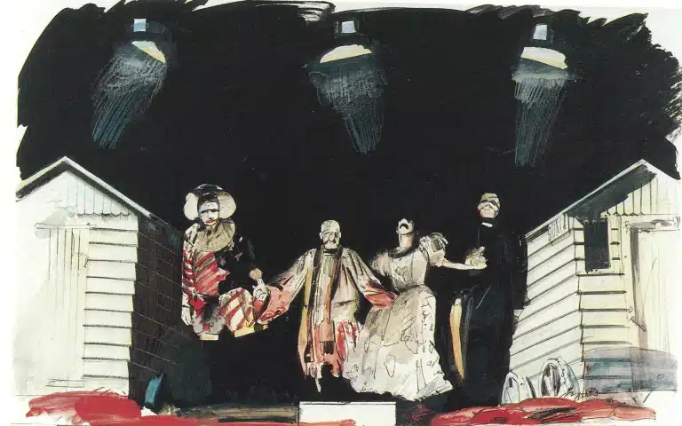 Johan Daenen. Affiche pour la saison 88-89, à partir de Minetti.