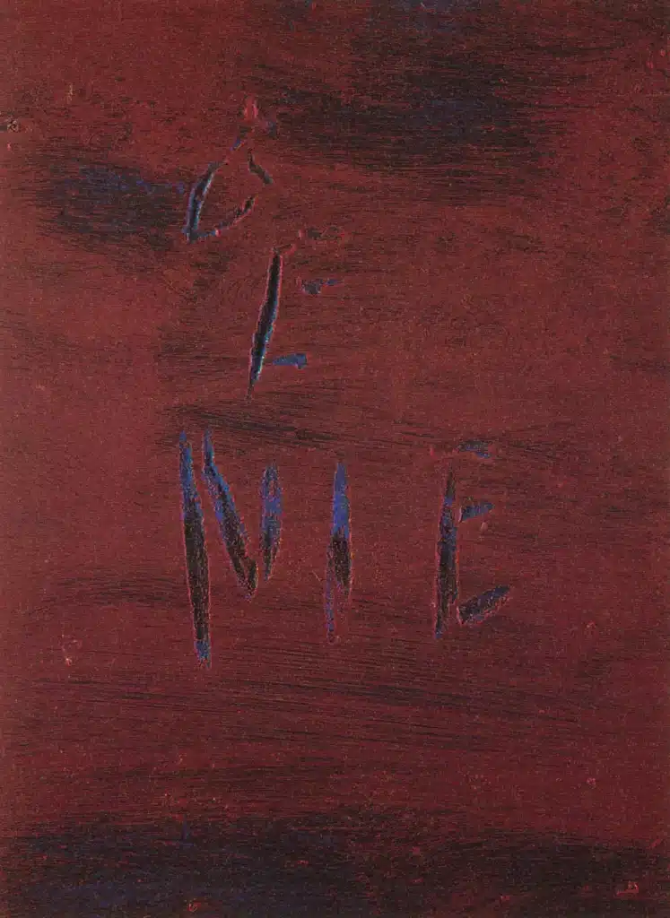 Jean-Marie Mahieu, Thomas Bernhard, peinture, technique mixte sur bois, 1989 