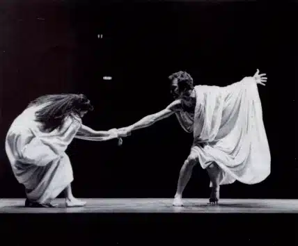 Jany Gastaldi et Aurélien Recoing. BRITANNICUS, Chaillot, 81. Photo de répétition.