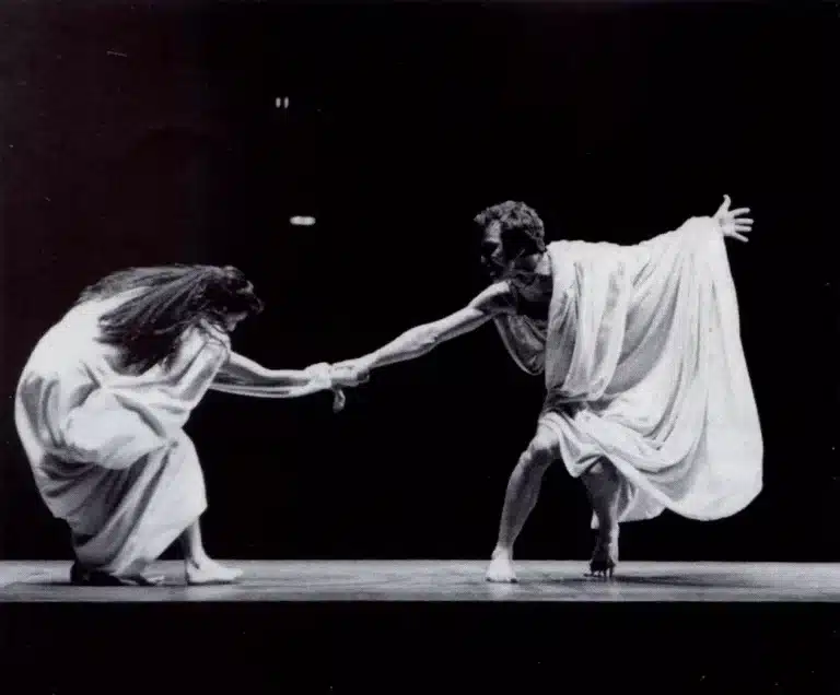 Jany Gastaldi et Aurélien Recoing. BRITANNICUS, Chaillot, 81. Photo de répétition.