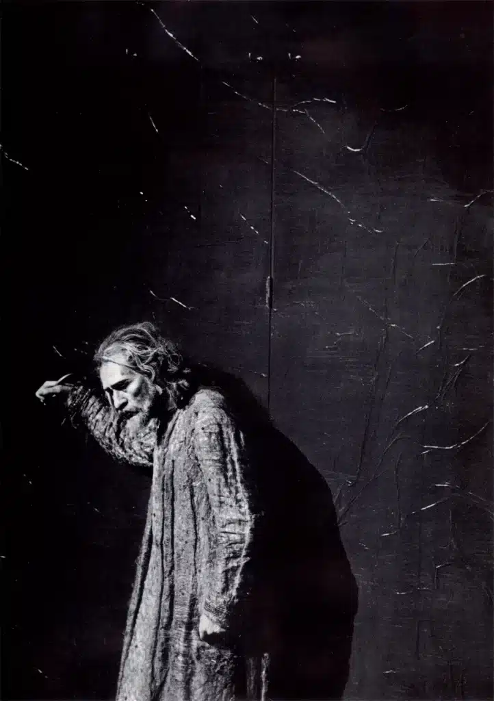 Serge Merlin. LE ROI LEAR de Shakespeare, mise en scène
de Matthias Langhoff. Coproduction T.N.S. Strasbourg et
M.C. 93 Bobigny, Mars 87. Photo Thomas Eichorn.