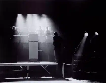 LE CAS MÜLLER 1 de Heiner Müller, mise en scène de Jean Jourdheuil et Jean-François Peyret. M.C. 93 Bobigny, 1990. Photo Brigitte Enguerand.