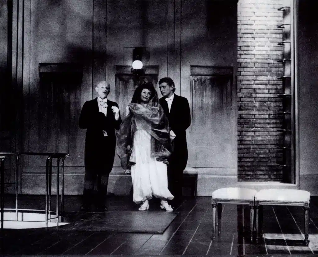 Jean Dautremay, Frédérique Meininger, Daniel Briquet, LA CLÉ de Labiche, mise en scène de Jacques Lassalle. Photo Claude Bricage