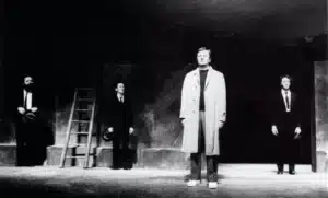 PAR LES VILLAGES de Peter Handke Avec notamment Andrzej Seweryn. Théâtre de Chaillot, 1983 Photo Rault Enguerand.