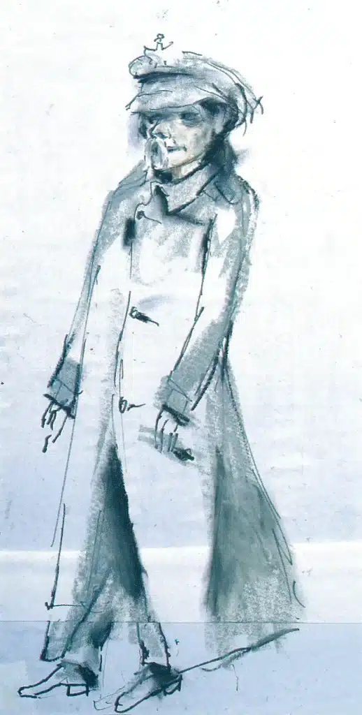 Projet pour le personnage du Maréchal dans QU'ILS CRÈVENT, LES ARTISTES, 1985. Photo P. Oles.