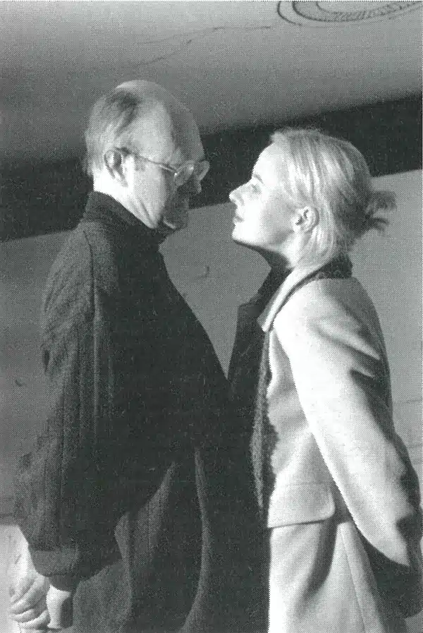 Alexandre von Sivers et Valérie Bauchau dans LES COMBUSTIBLES d'Amélie Nothomb au Rideau de Bruxelles, 1996. Photo H. Bertiau. 