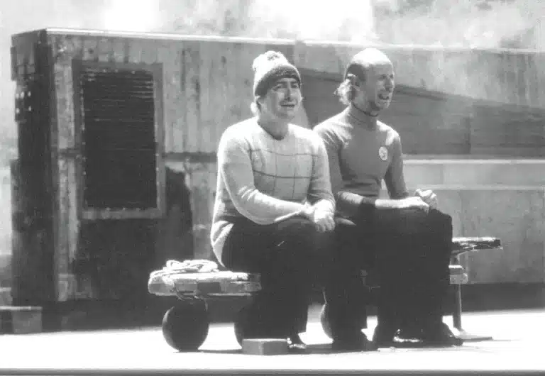 Philippe Duquesne et Jean-Marc Bihour dans LES FRÈRES ZÉNITH de Jérôme Deschamps et Macha Makeieff. Photo Boutin.