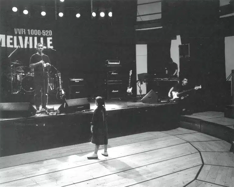 Le Botanique, salle de la Rotonde, le groupe Melville répète un concert de rock, août 1998. Photos Vincent Lebrun.