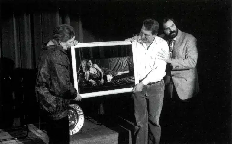 Janine Louvet, Robert Stoupy et Éric Firmani dans LE SABRE DE TOLÈDE, mise en scène Pierre Louvet. Photo Raymond Saublains.