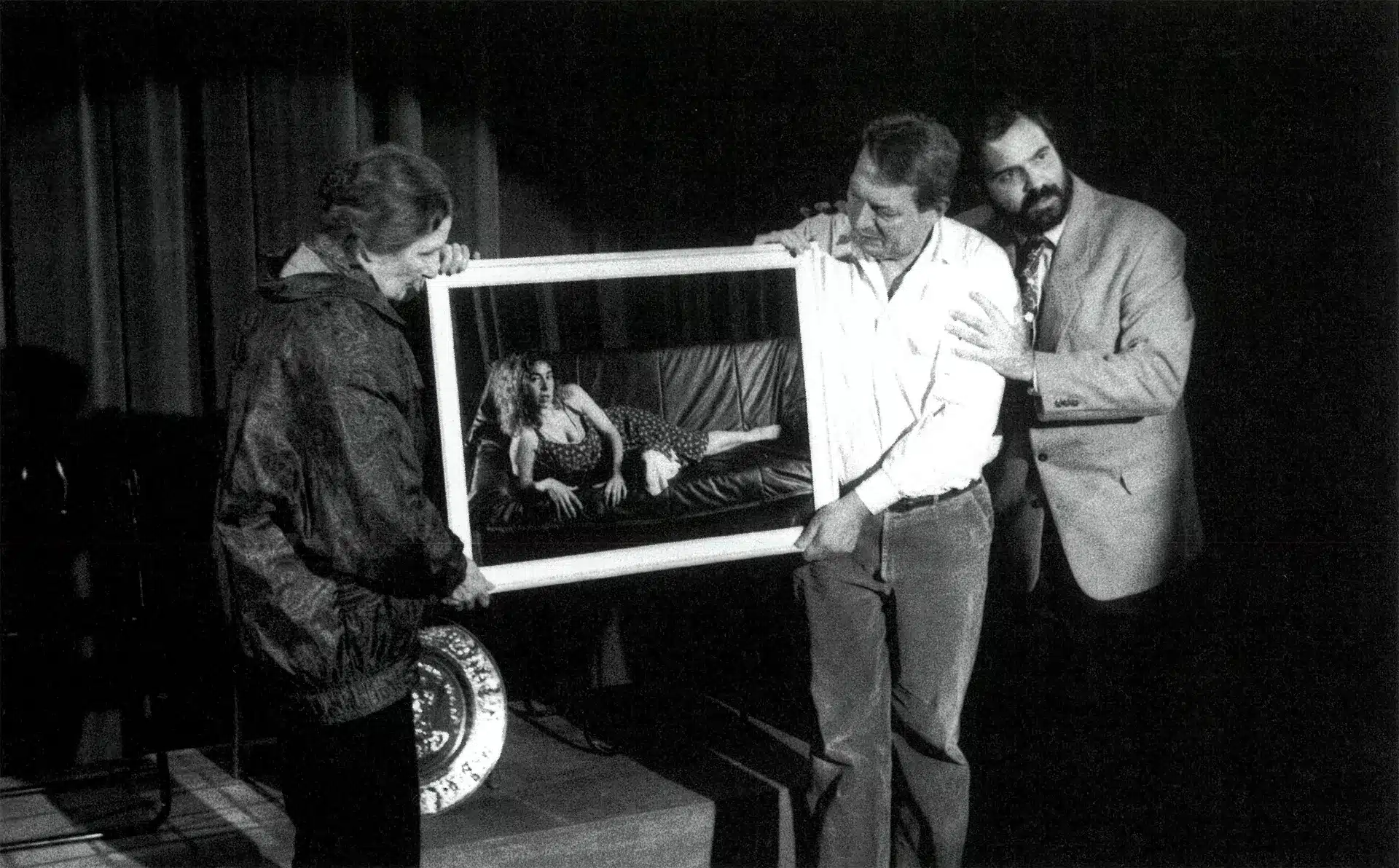 Janine Louvet, Robert Stoupy et Éric Firmani dans LE SABRE DE TOLÈDE, mise en scène Pierre Louvet. Photo Raymond Saublains.