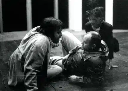 Patrick Descamps, Marcel Delval et Carmela Locantore dans UN FAUST, mise en scène Marc Liebens. Photo Danièle Pierre.