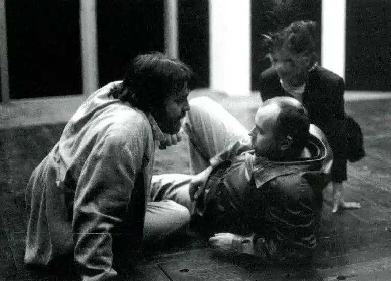 Patrick Descamps, Marcel Delval et Carmela Locantore dans UN FAUST, mise en scène Marc Liebens. Photo Danièle Pierre.