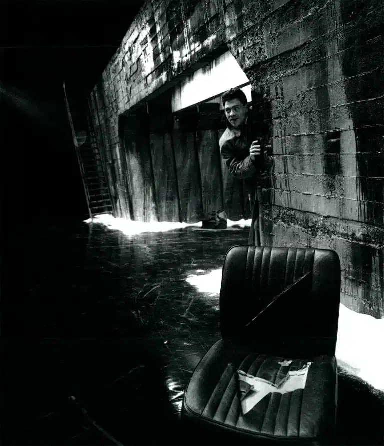 François Sikivie dans NEIGE EN DÉCEMBRE de Jean-Marie Piemme, mise en scène de François Beukelaers, Théâtre de la Place, Liège, 1987, photo Marie-France Plissart