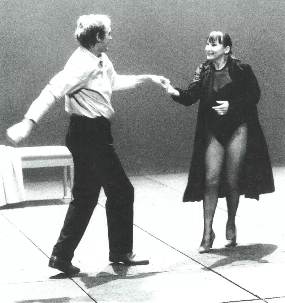 François Beukelaers dans le rôle de l'Homme du Nord et Janine Godinas, SCANDALEUSES, mise en scène de Philippe Sireuil. Photo Nicole Hellyn, Archives et Musée de la Litiérature. 