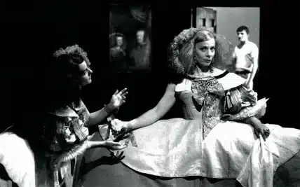 CALDERÓN de Pier Paolo Pasolini, mise en scène Jean-Louis Marcinelli, avec Christine Gagnieux, Martine Schambacher et Régis Laroche, photo Marc Enguerand.