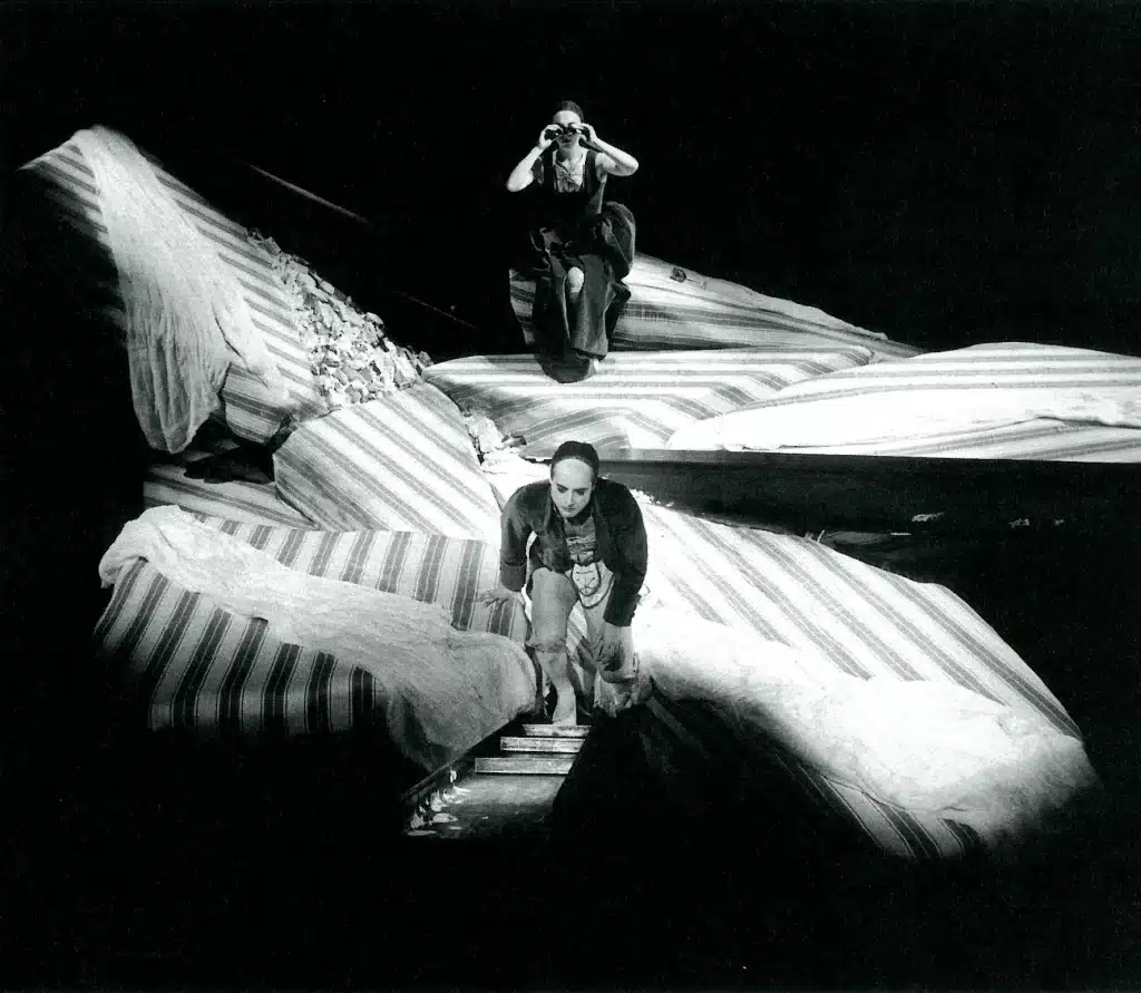 Francine Landrain et Dominique Boissel dans QUARTETT d’'Heiner Müller, mise en scène Marc Liebens. Photo: John Vink.