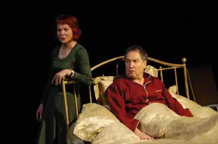 Véronique Alain et Alain Rimoux dans MOONLIGHT de Harold Pincer, mise en scène Smart B. Seide, Théâtre du Nord, 2005. Photo Pidz.