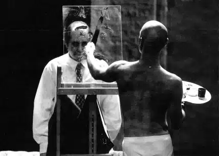 Angelo Bison et Xavier Percy dans CAPRICES D'IMAGES, mise en scène Jean-Claude Berutti. Photo Danièle Pierre.