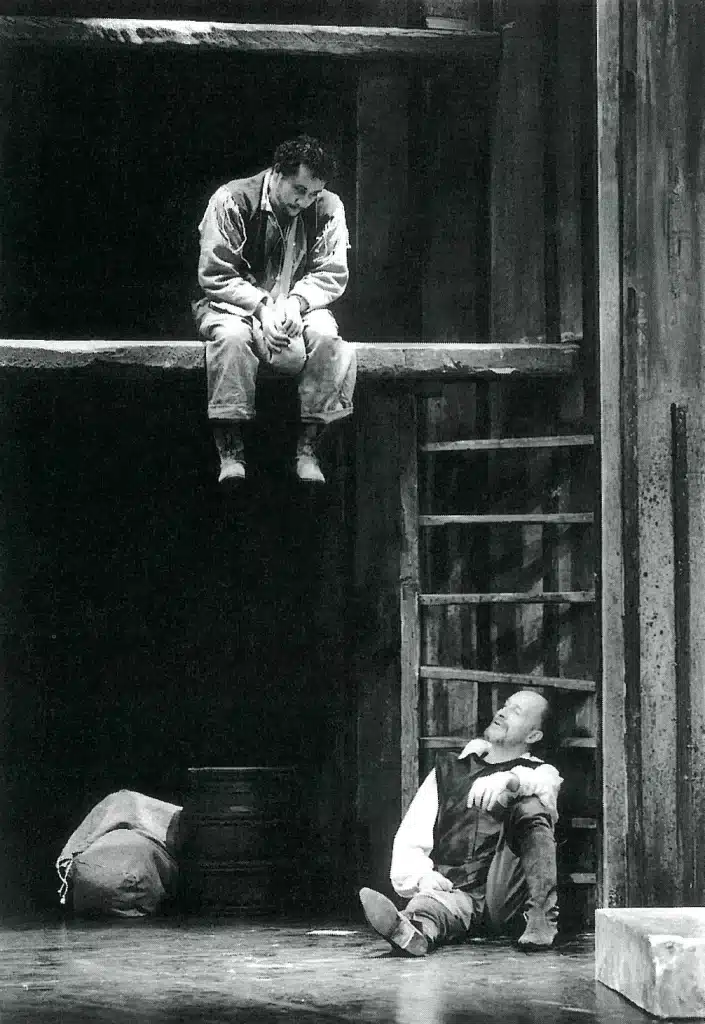 Angelo Bison et Luc Van Grunderbeeck dans DON QUICHOTTE, mise en scène Jules-Henri Marchant. Photo Daniel Locus.