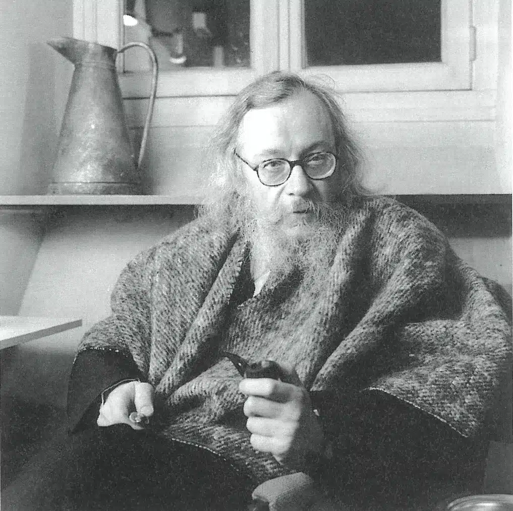 Jerzy Grotowski en 1997. Photo Sophie Steinberger/ Enguerand.