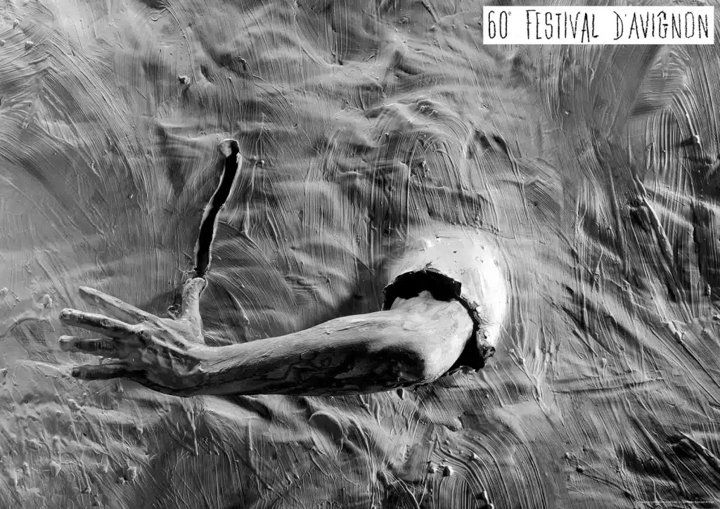 Affiche du 60e Festival d'Avignon. Conception de la photographie: Josef Nadi. Photo Christophe Raynaud de Lage pour le Festival d'Avignon.