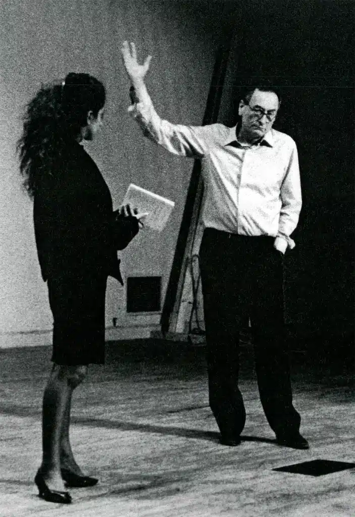 Linda Chaib et Antoine Vitez à !'École de Chaillot, saison 1987-1988. Photo Fejria Deliba