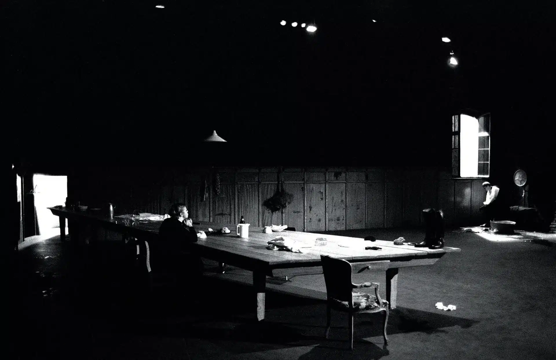 Dominique Grosjean et Marc Schreiber dans MADEMOISELLE JULIE d’August Strindberg. Photo Danièle Pierre.