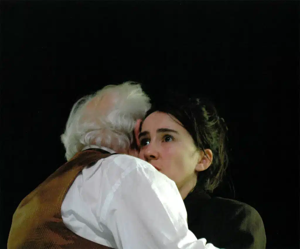 René Hainaux et Magali Pinglaut dans MINETTI de Thomas Bernhard, mise en scène Lorent Wanson, 2006. Photo Alessia Contu.