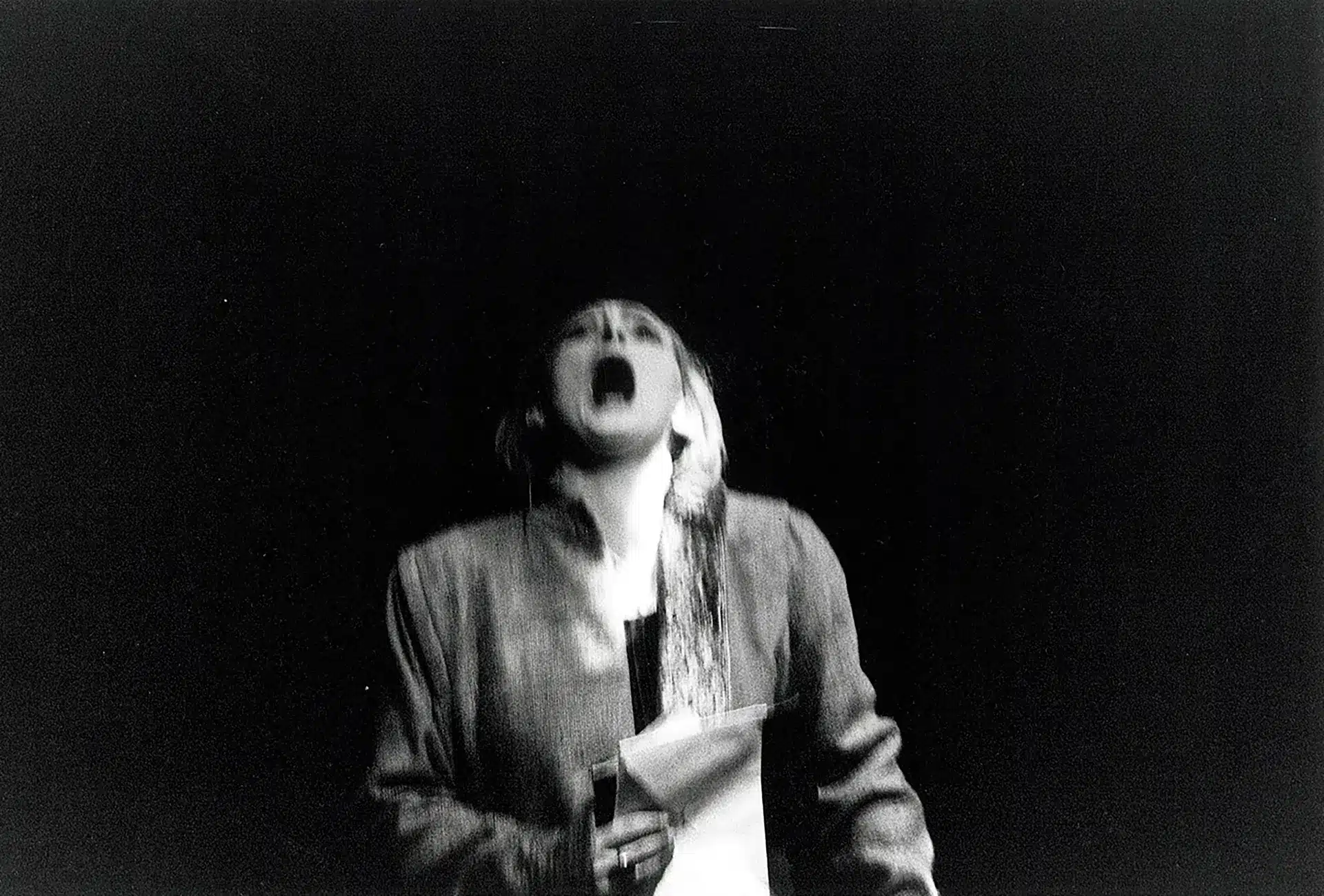 Martine Chevallier dans BAJAZET de Jean Racine, mise en scène Éric Vigner, Comédie-Française - Théâtre du Vieux Colombier, avril 1995. Photo Alain Fonteray.