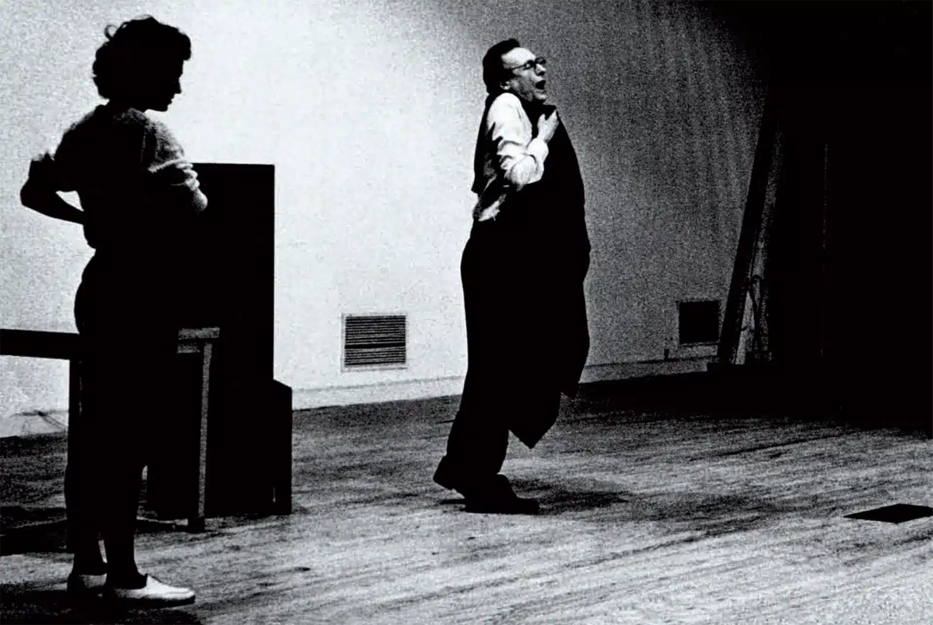 Pascale Poirel et Antoine Vitez à l’école de Chaillot en 1988. Photo Fejria Deliba.