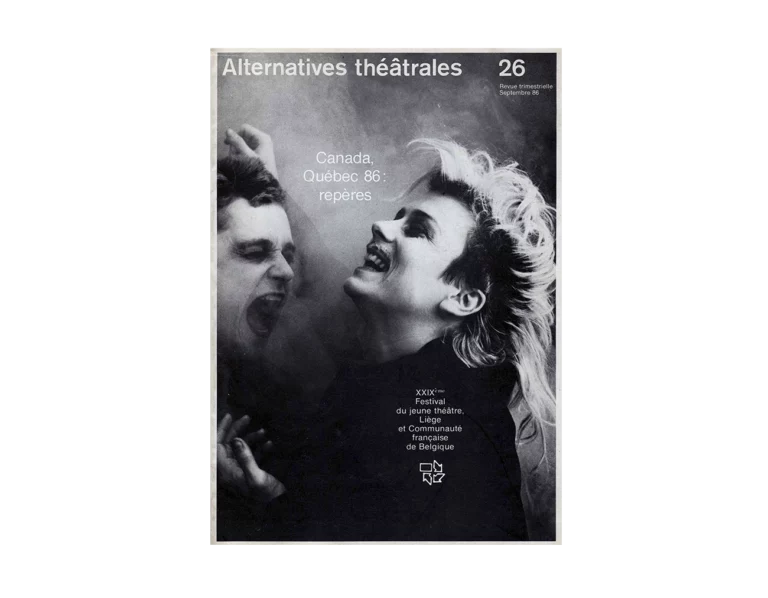 Canada Quebec 86 repères-Couverture du Numéro 26 d'Alternatives Théâtrales
