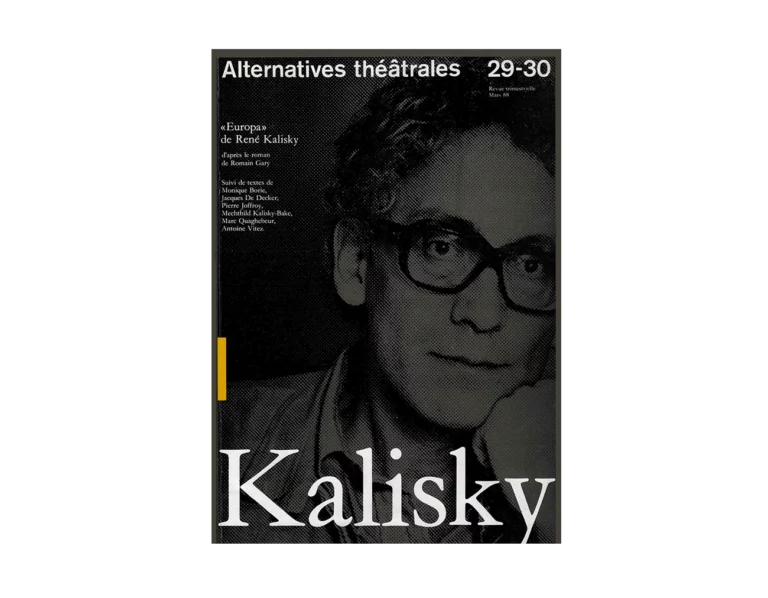 Kalisky-Couverture du Numéro 29-30 d'Alternatives Théâtrales