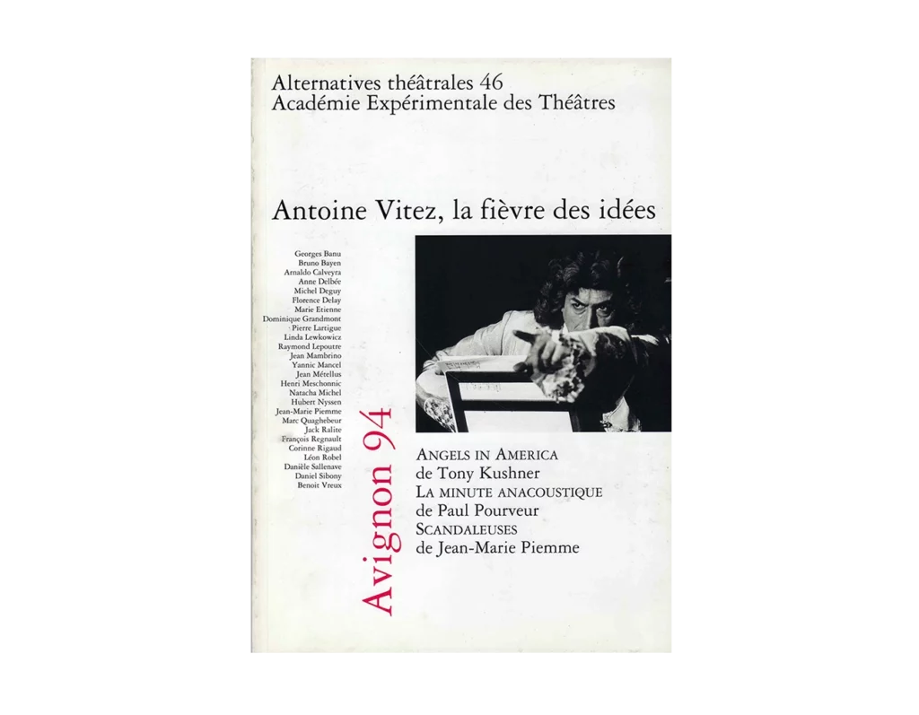 Antoine Vitez, la fièvre des idées-Couverture du Numéro 45 d'Alternatives Théâtrales