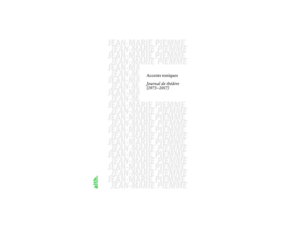 Alth 1 - Accents Toniques - Journal de théâtre