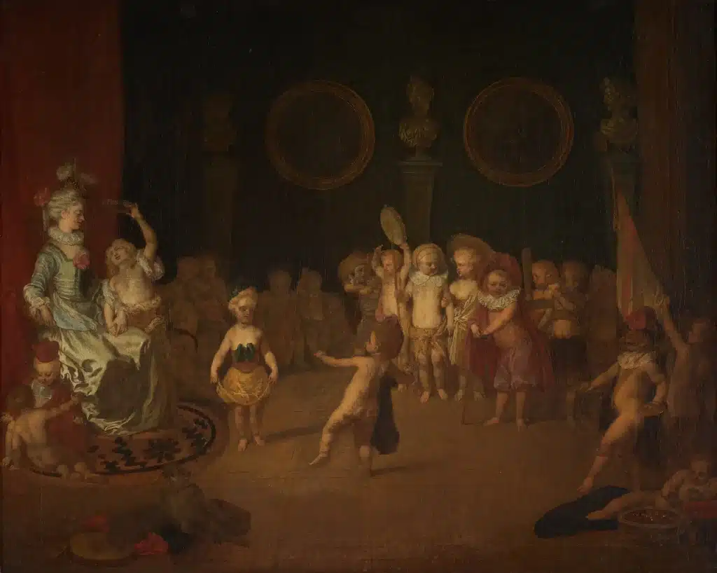 Scène de la comédie italienne jouée par une troupe d'enfants, tableau de Jean-Antoine Watteau (entre 1704 et 1706). © Musée Carnavalet, Histoire de Paris/Paris Musées