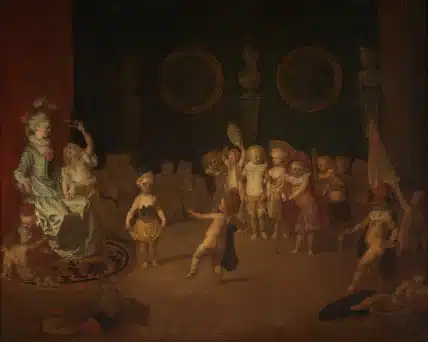 Scène de la comédie italienne jouée par une troupe d'enfants, tableau de Jean-Antoine Watteau (entre 1704 et 1706). © Musée Carnavalet, Histoire de Paris/Paris Musées