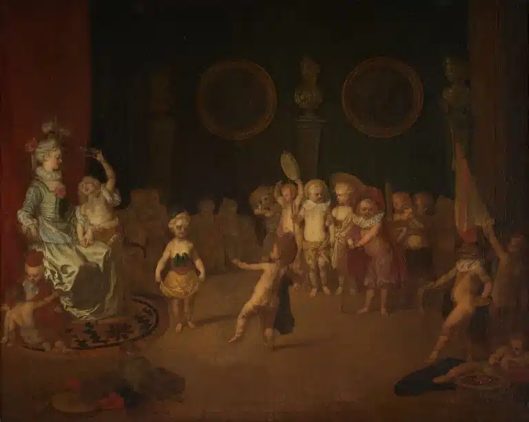 Scène de la comédie italienne jouée par une troupe d'enfants, tableau de Jean-Antoine Watteau (entre 1704 et 1706). © Musée Carnavalet, Histoire de Paris/Paris Musées