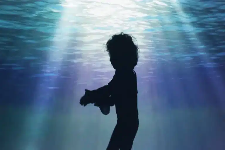 Petit poisson noir, mise en scène de Mohammad Aghebati, d’après Petit Poisson Rouge de Samad Behrangui, 2017, Téhéran, Théâtre Shahrzad ©Mehdi Ashna.